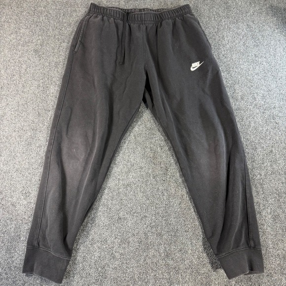 Nike Sportswear Club Fleece Joggers Mens XL Black Sweatpants Futura Logo - Picture 2 of 6